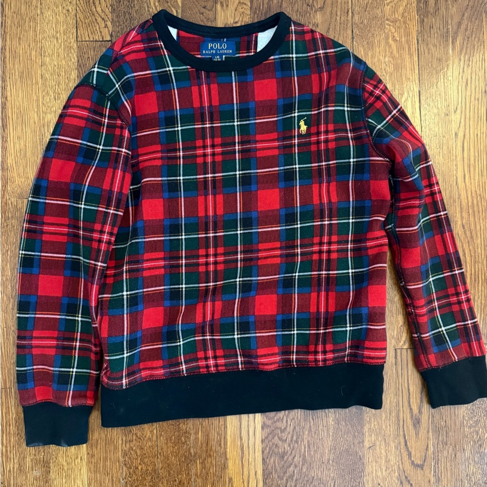 Polo by Ralph Lauren Kids Red and Blue Plaid Sweatshirt